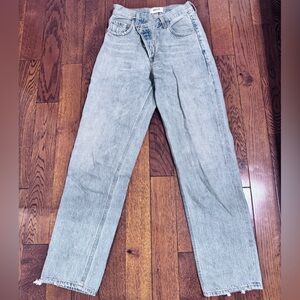 Agolde Light Wash Straight Leg Jeans